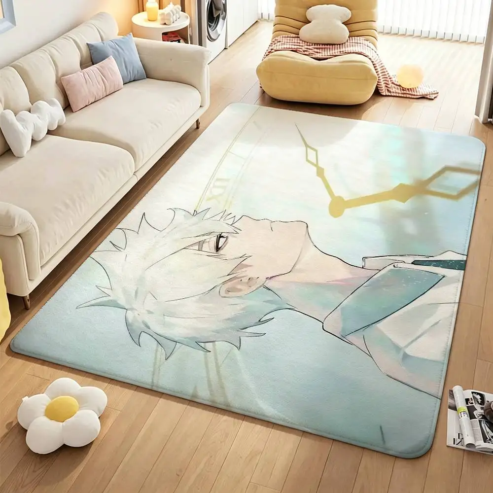 L-Link C-Click Cheng Xiaoshi L-Lu Guang Soft Comfortable Short Plush Rug Anti‑Slip Floor Mat Machine Washable Home Decor