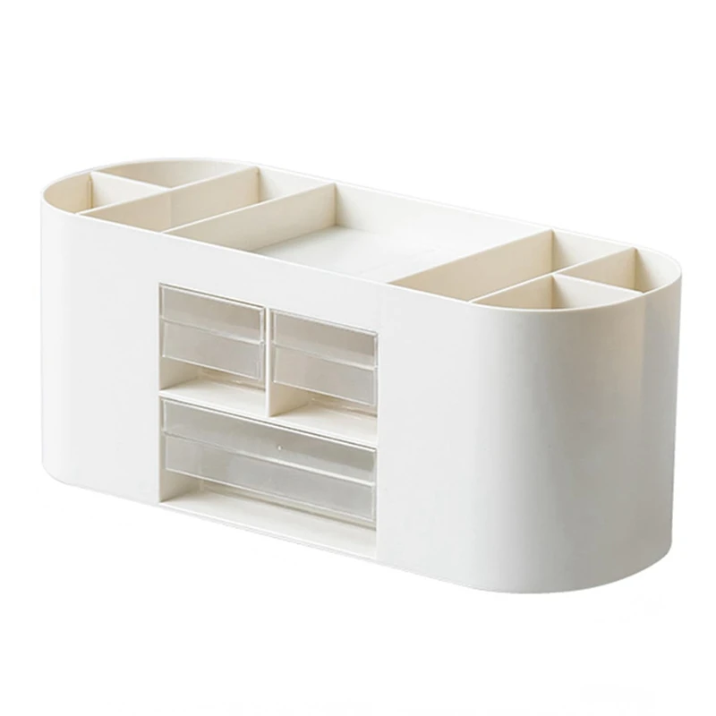 

Pencil Pen Holder For Desk Perfect Desk Holder Convenient Desk Organizers And Accessories With 3 Drawers White