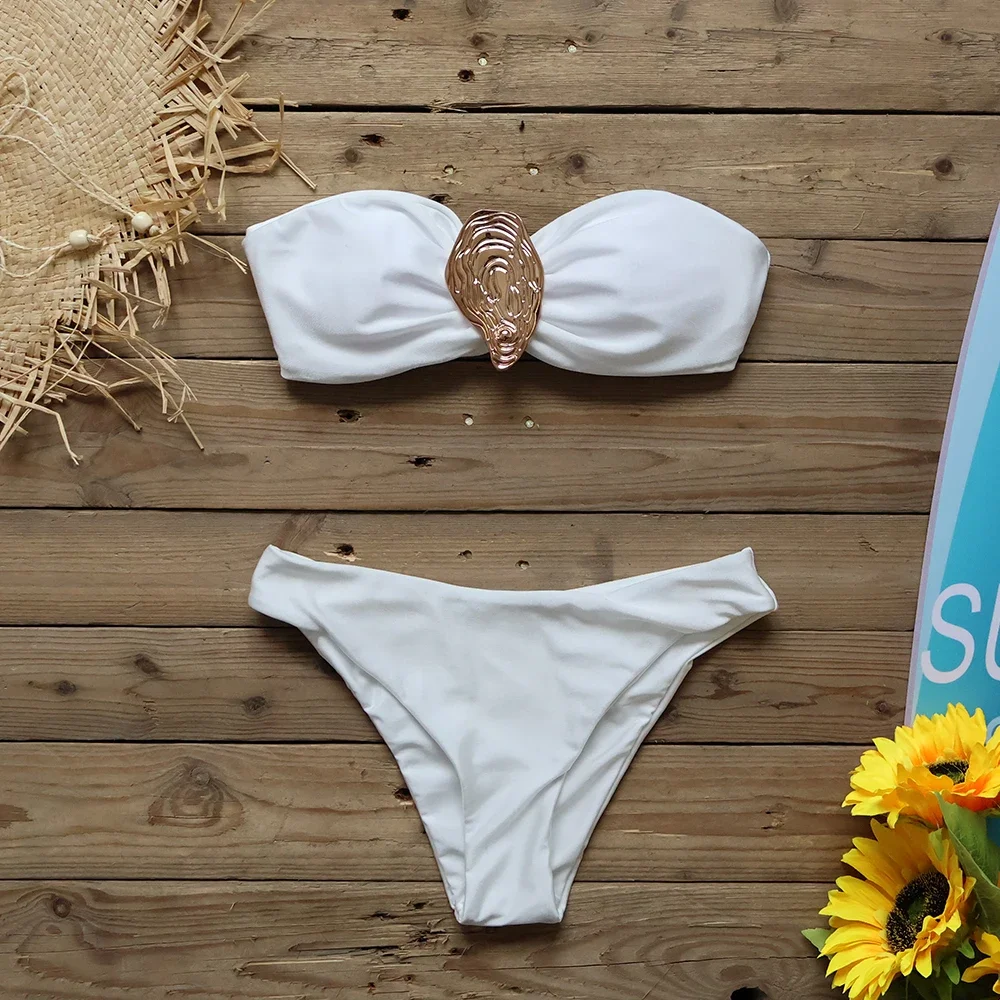 2024 섹시한 로우 웨이스트 비키니 세트 수영복 여성 수영복 여성 솔리드 반도 Strappy Beachwear 수영복 브라질 비키니