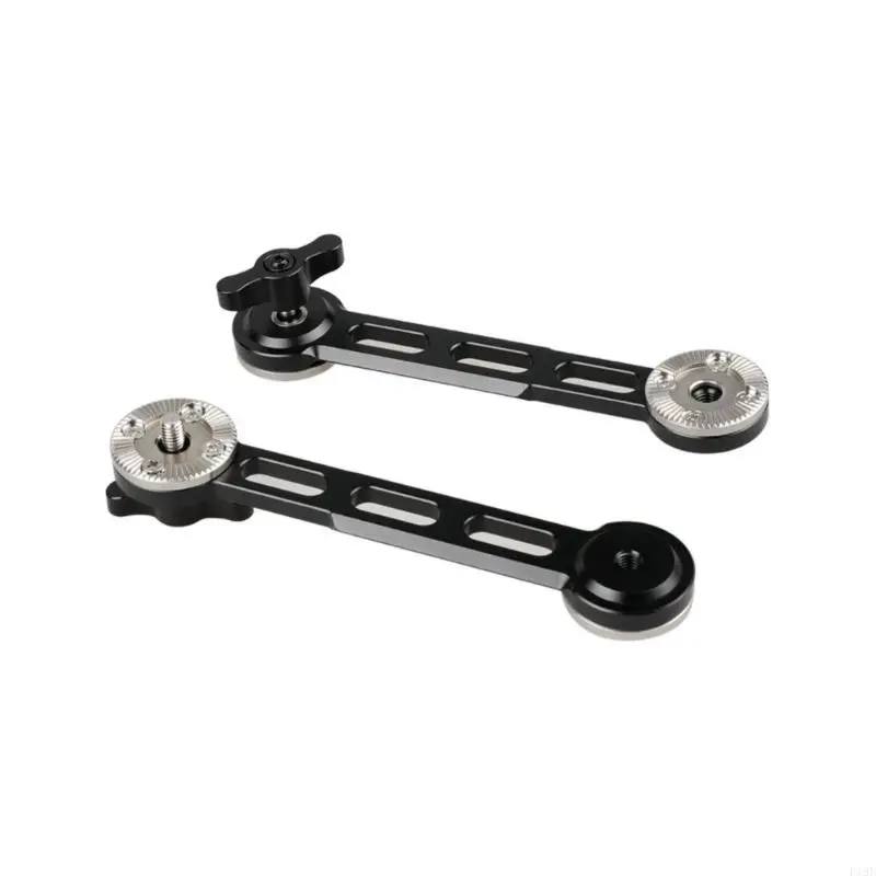 1 Pair Camera Cage Mount Rosette Extension Arm with Integrated Safety Rail for Standard Rosette Devices F19E