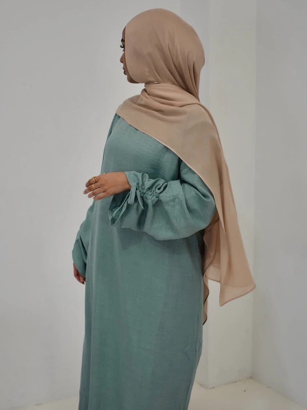 

Eid Women Modest Dress Abaya String Sleeve Muslim Caftan Robe Morocco Dubai Kaftan Islam 2025 Vestidos Largos Jalabiya Ramadan
