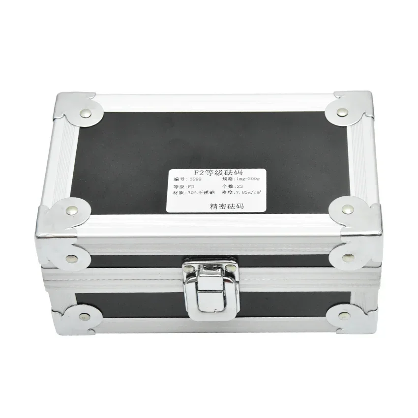 23 pz 1mg-200g Bilancia Digitale In Acciaio Inox Calibrazione Kit Pesi Da Laboratorio Set Laboratorio di Alta Precisione Grammo di Grado