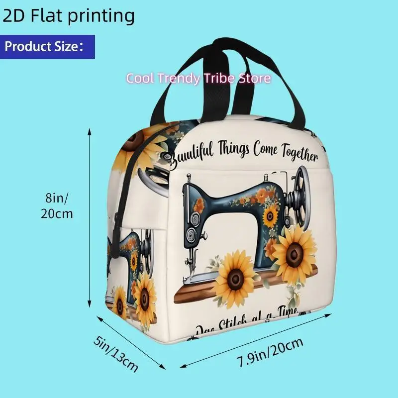 1pc Vintage Sewing Machine with Sunflowers | 
