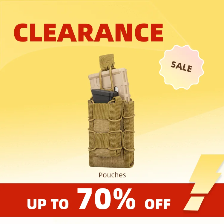 Clearance_Molle Tactical Magazine Pouch Double Decker Single Airsoft Tactical AR M4 AR15 Rifle Pistol 9mm Mag Carrier Pouches Ac