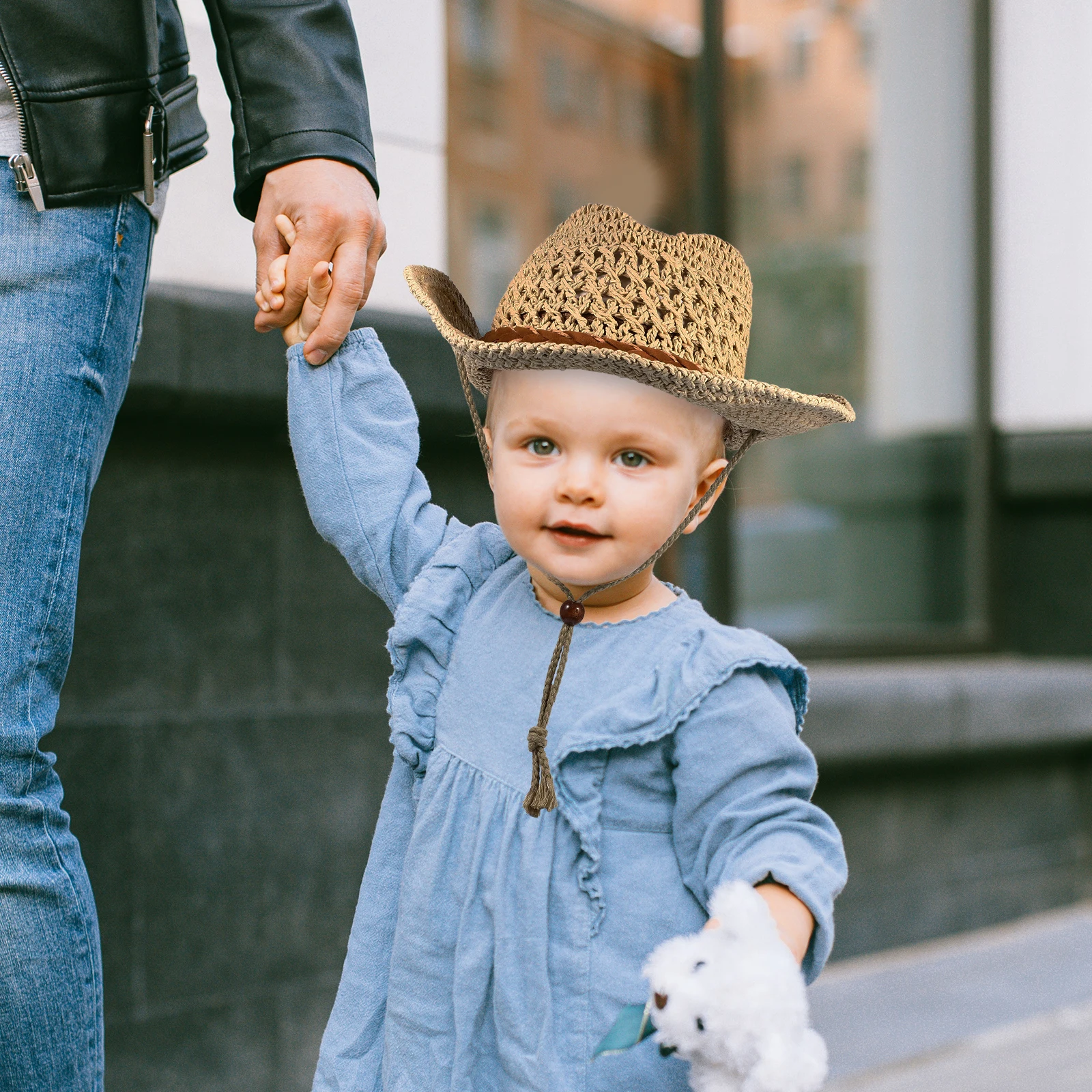 

Children Knight Brim Beach Hat Summer Protection Toddler Boy Girl Straw Visor UV Hat Outdoor