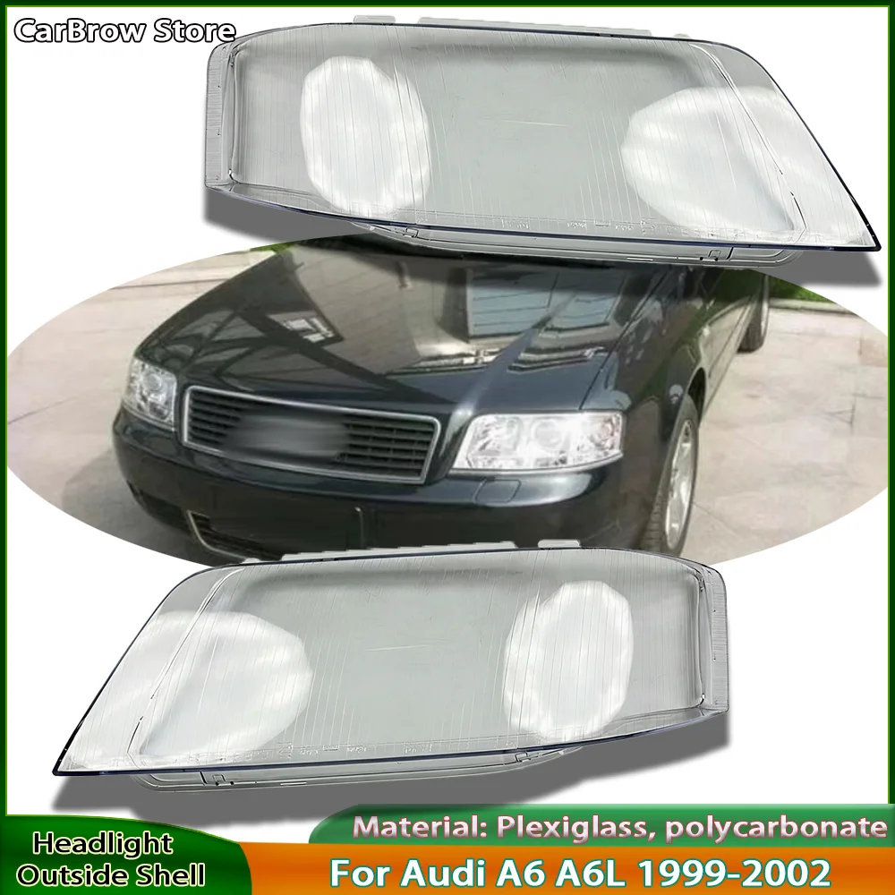 

Для Audi A6 A6L 1999-2002: Защитная крышка/корпус передней фары, рассеиватель/плафон фары, колпак фары, крышка фары головного света