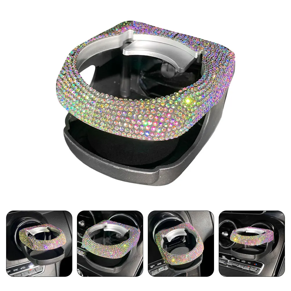 كوب سيارة لتنفيس الهواء زجاجة مياه عالمية حامل مشروبات السيارات الماس ديكور عمودي جبل حامل أكواب السيارات المستقر #2