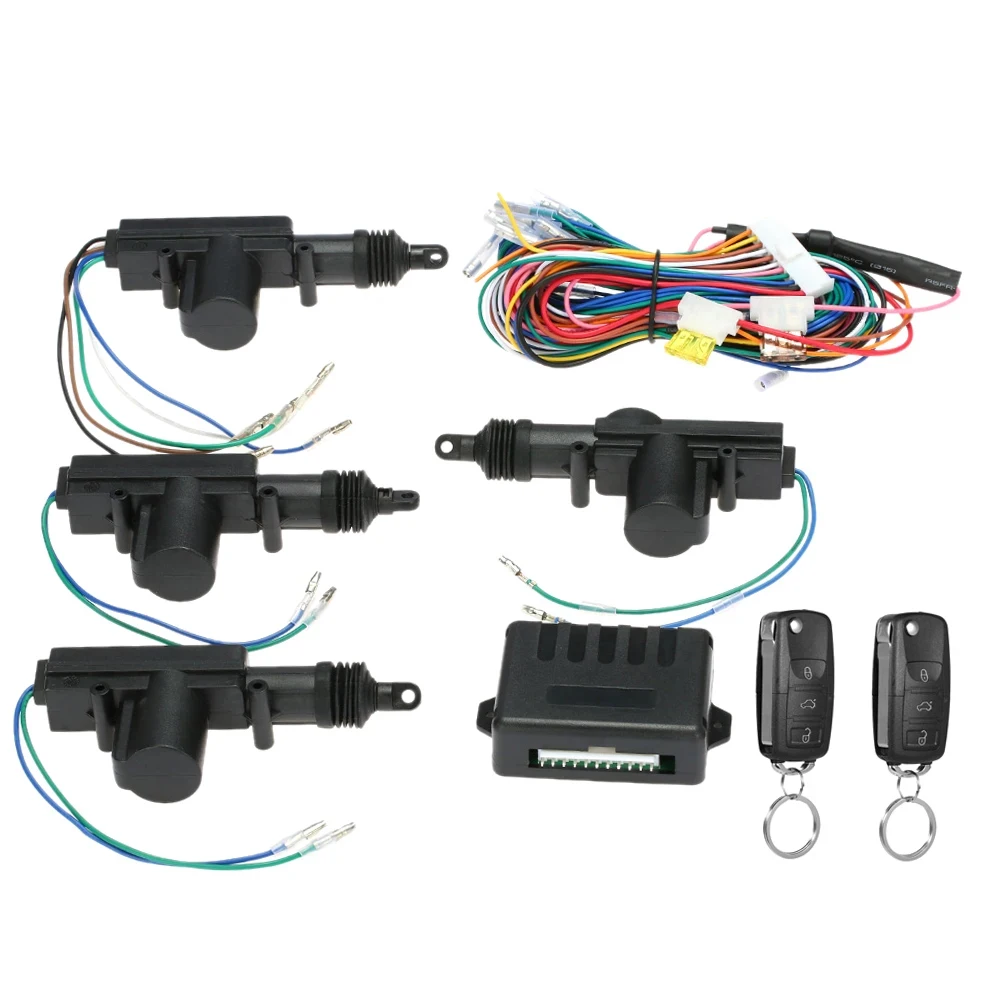 Universal Car Door Lock Keyless Entry System Remote Central Control Locking Kit with Trunk Release Button-HDF
