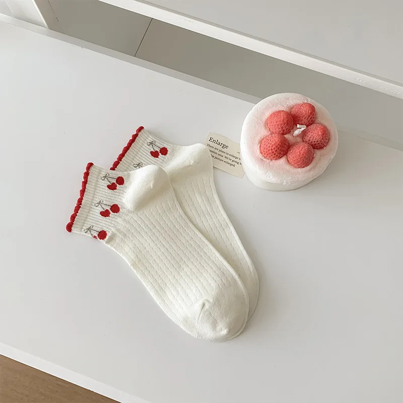 Lente/zomer Nieuwe Leuke Cartoon Zoete Bubble Mond Mode Bootsokken Gekamd Katoen Casual Persoonlijkheid Sokken