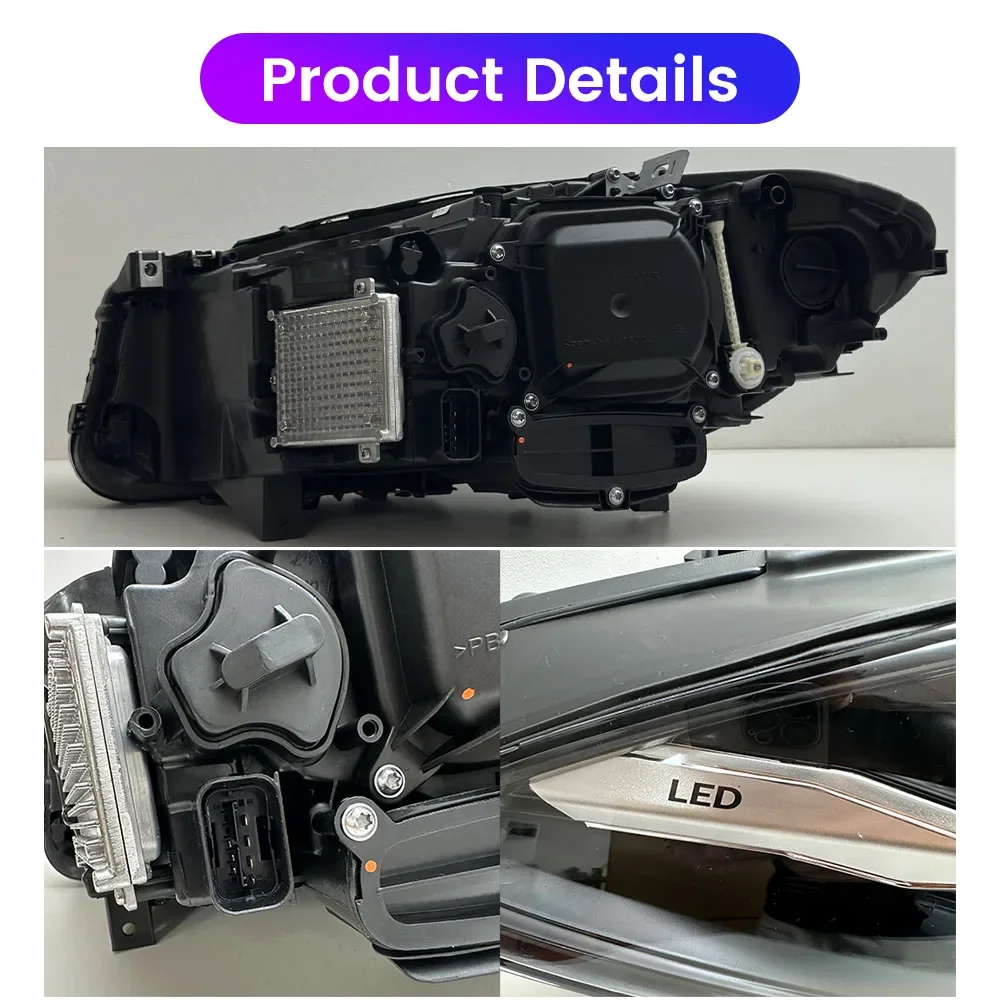 

2PCs Car Styling Head Lamp for BMW 5 Series F10 F18 2010-2013 LED Headlight Daytime Running Lights Signal Lamps Auto Accessories