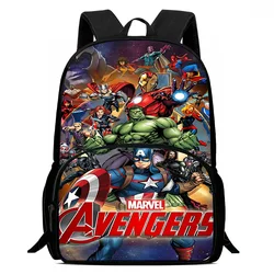 Mochila De Los Vengadores de dibujos animados de Marvel para niños y niñas, de gran capacidad Bolsa Escolar, bolsa de Camping duradera, regalo de cumpleaños para estudiantes