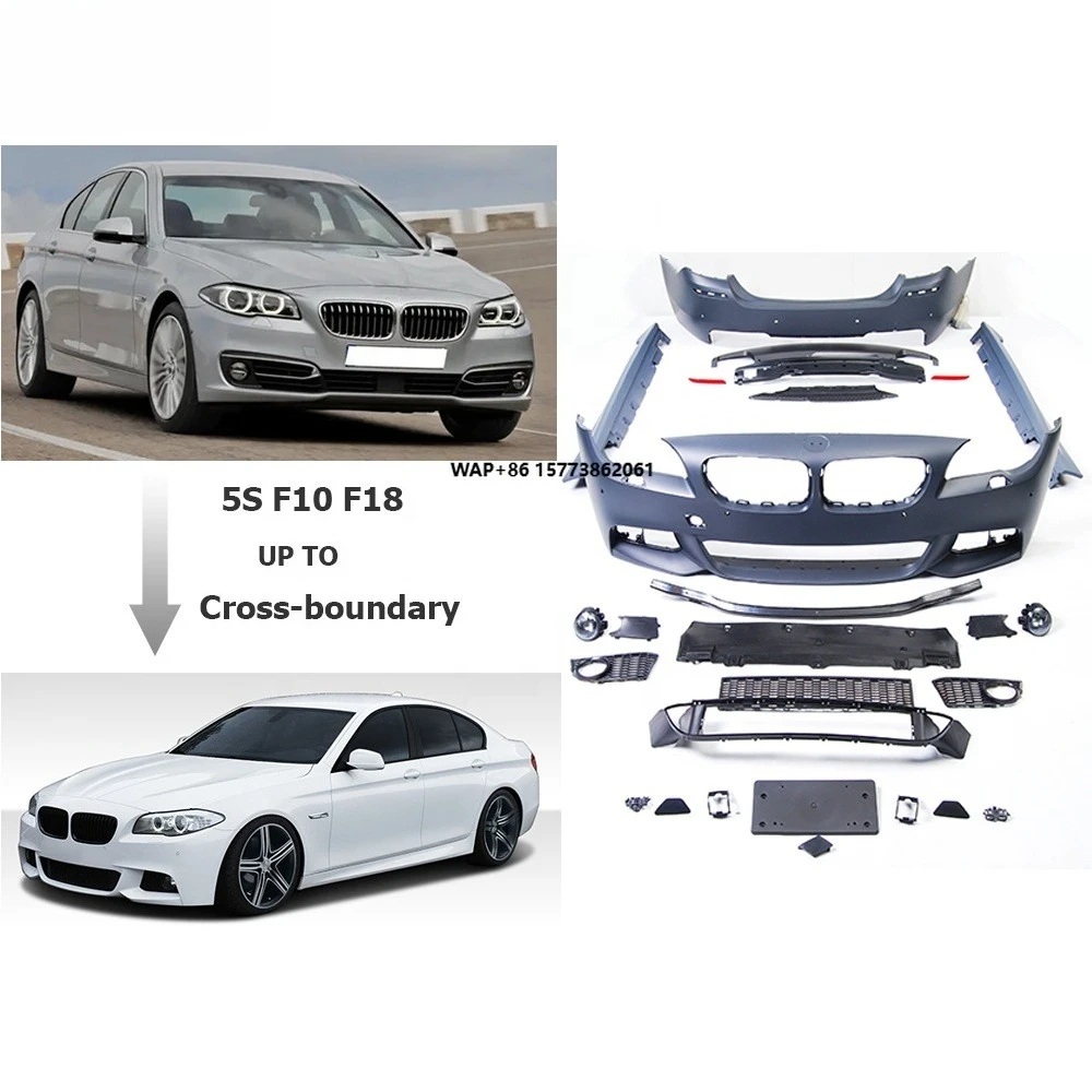 MT Style Body Kit for 5 Series F10 PP Car Accessories Front Rear Bumpers Side Skirts Auto Tuning Parts