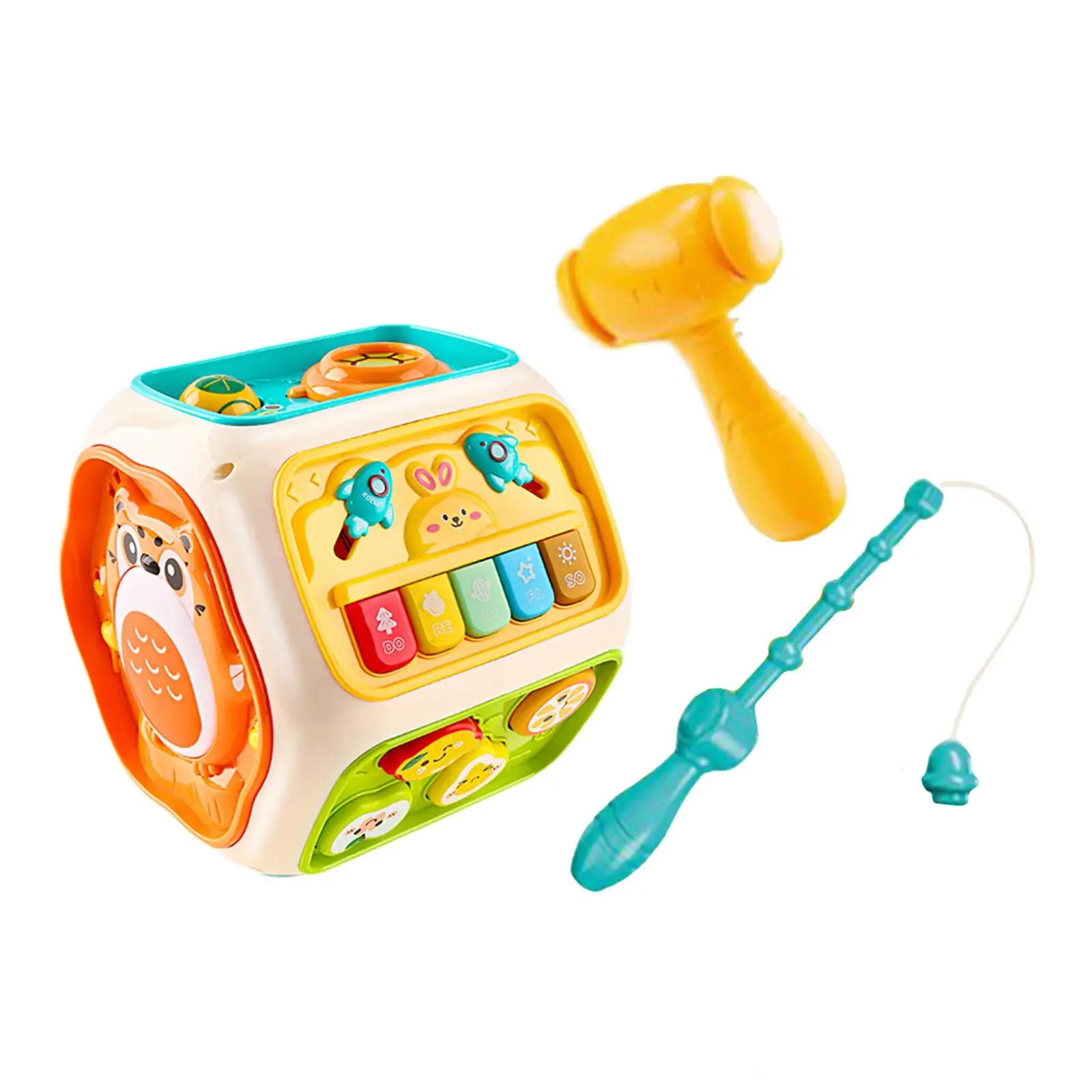 Infants Hand Drum Instruments Set Early Development Musical Multifunction Cube for Toddlers Kids 1 2 3 4 Year Old Holiday Gifts