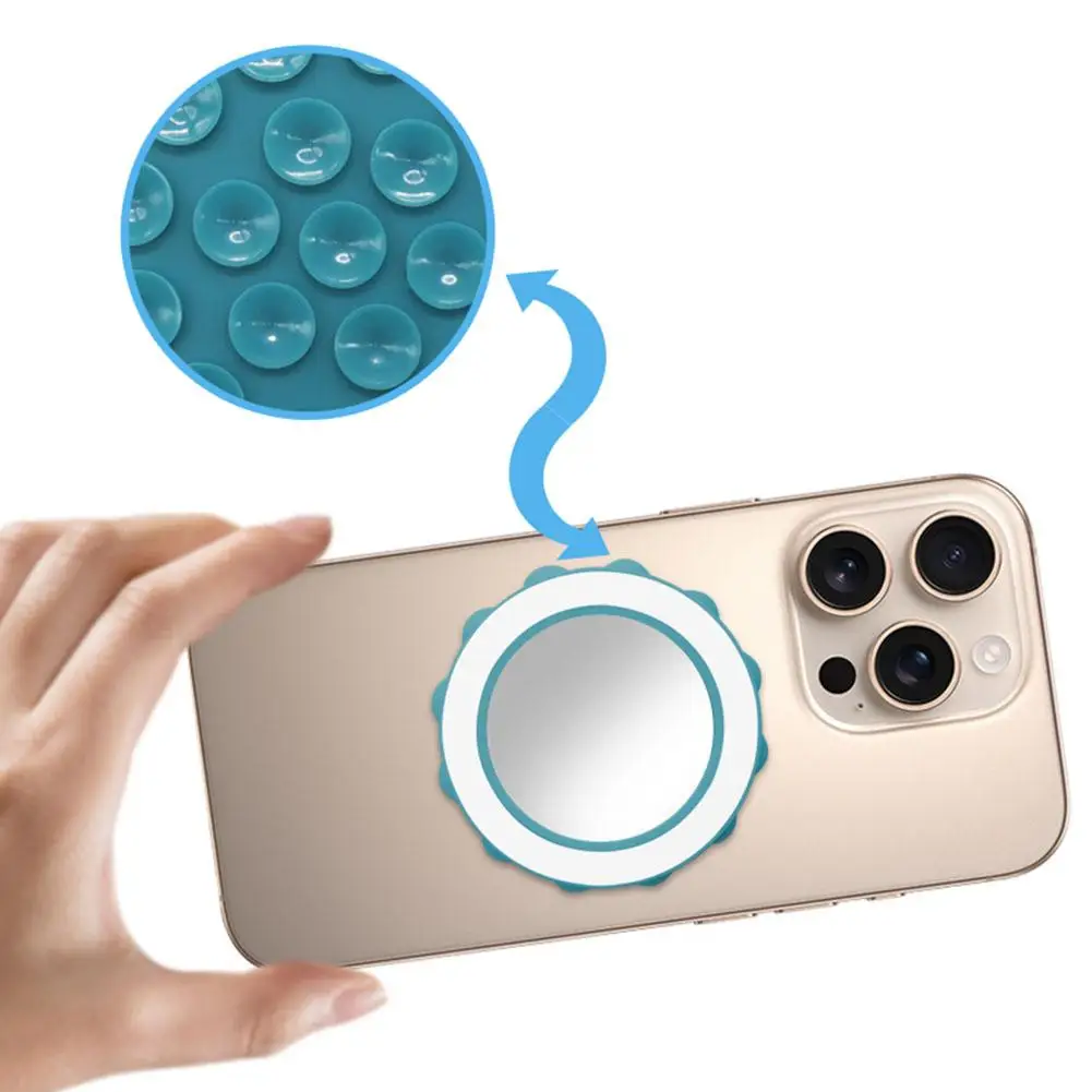 Portable Silicone Suction Cup Back Adhesive Wireless Holder Slip Mobile Phone Universal Double-sided Anti Power Bank Car H5I0