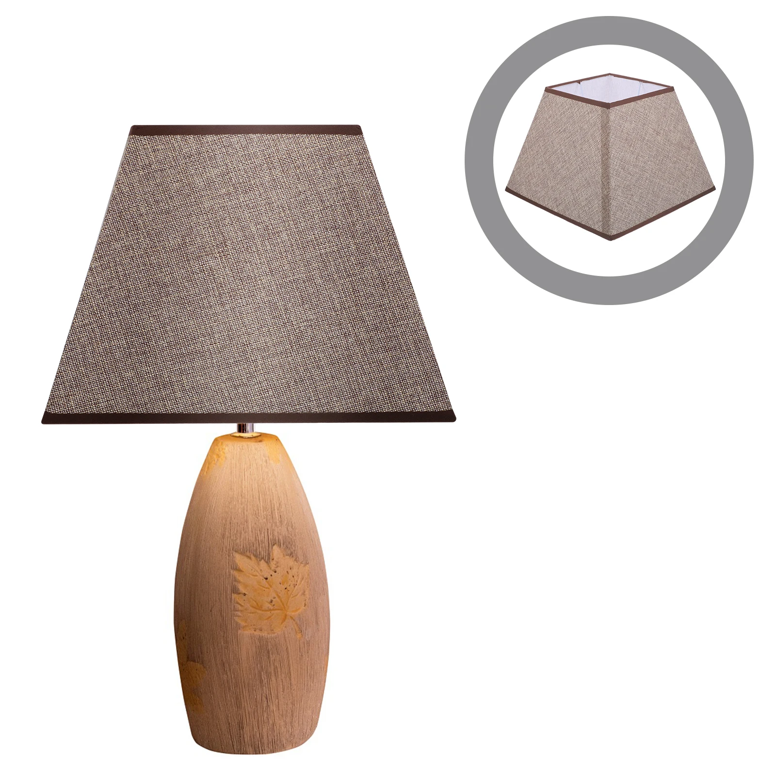 

Linen Lamp Shades Desk Light Square Cloth Shade Cover Replacement Table Lamp Accessory Metal Fabric Study Bedroom