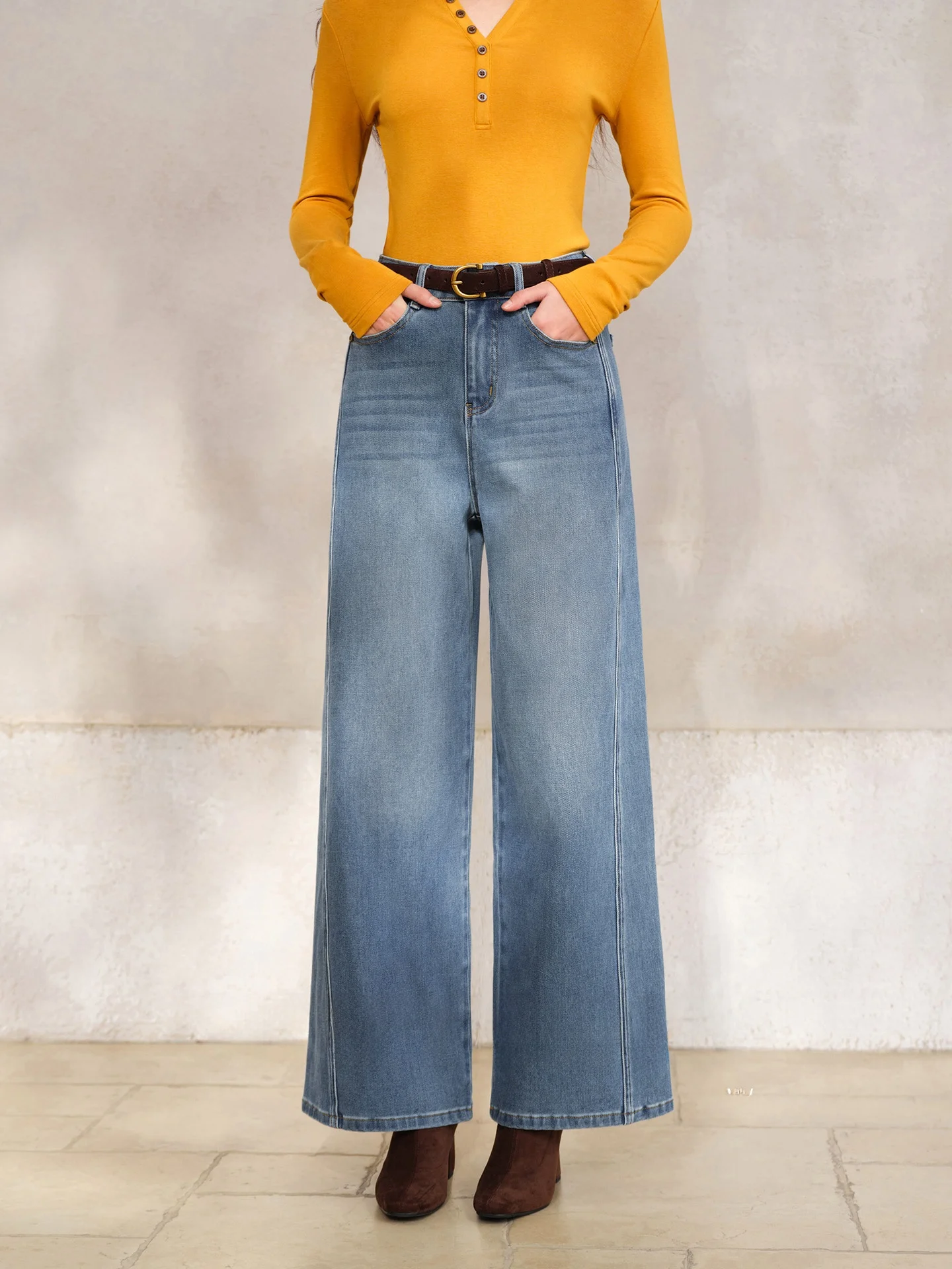 

Джинсы женские прямые в американском ретро-стиле, свободные, универсальные, стройнящие, укороченные, повседневные, с высокой талией, из хлопка