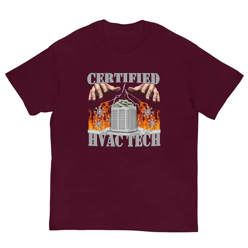 Certified HVAC Tech Shirt Technician Gift Funny T-Shirt