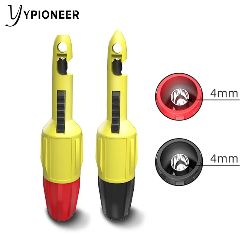 YPioneer P30039 2PCS Insulation Wire Piercing Puncture Probe Test Hook Clip with 2mm/4mm Socket Automotive Car Repair