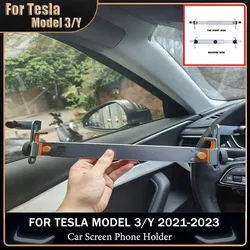 Screen Phone Holder Aluminum Alloy Magsafe Telescopic Screen Fixed Base Navigation Bracket For tesla  Vehicles Special