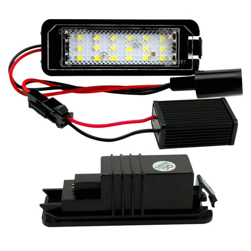 

For VW GTi Golf 4 5 6 7 MK4 MK5 MK6 MK7 Passat B7 CC EOS Scirocco Beetle 2PCS LED Number License Plate Lights With Canbus