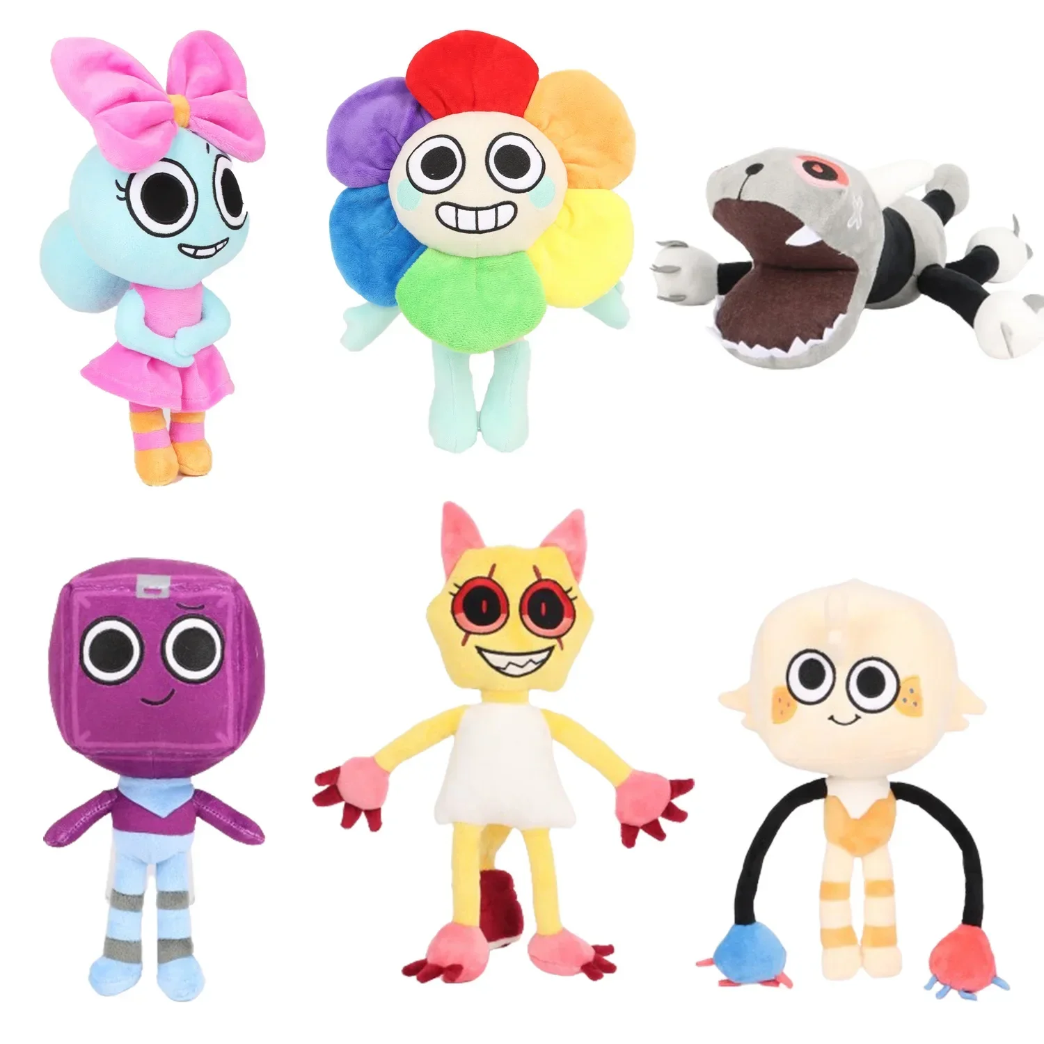 

Dandy's World Plush Cute Dandy World Scrap Stuffed Horror Game Goob Pebble Plushie Мягкая подушка Кукла Kawaii Декор комнаты Игрушка