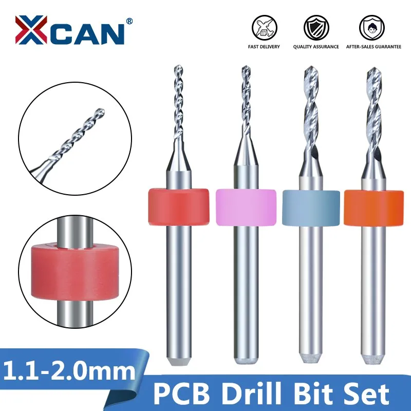 

XCAN 10Pcs 1.1mm-2.0mm Import Carbide PCB Drill Bits Print Circuit Board Mini CNC Drilling Bit Set