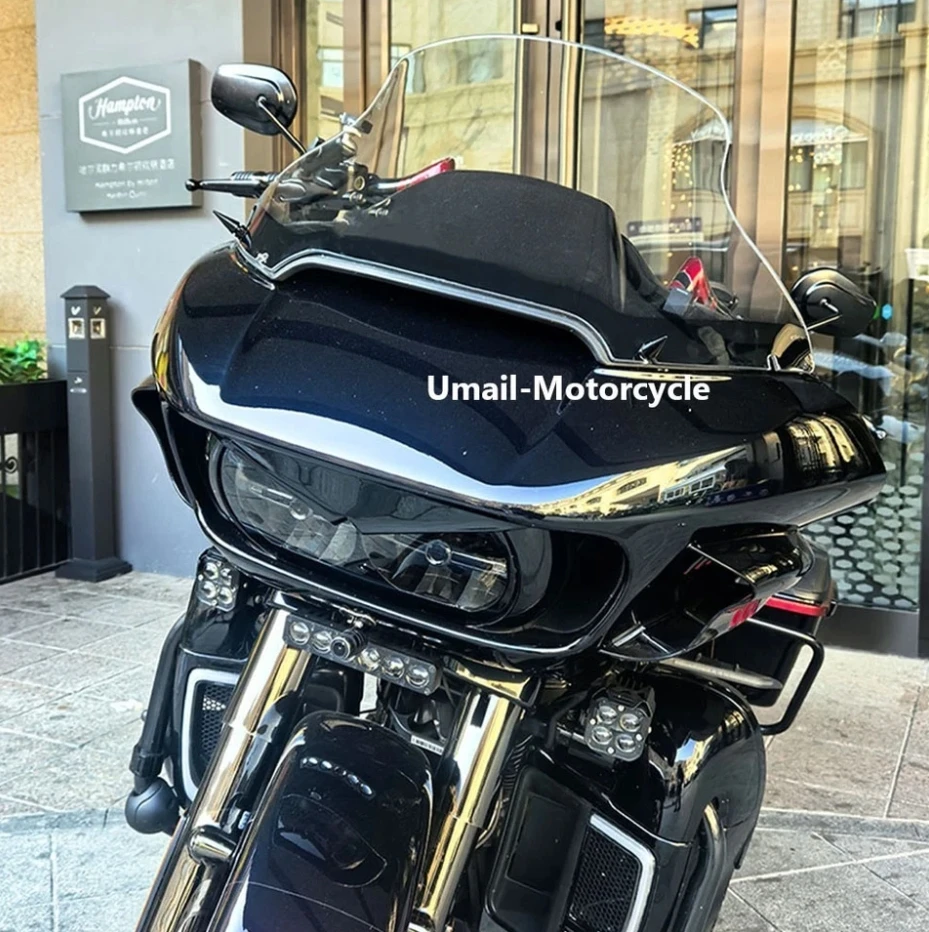 ل هارلي بجولة الطريق الإنزلاق 2015-2023 2022 2021 دراجة نارية الكمبيوتر الزجاج الأمامي العلوي الزجاج الأمامي الرياح منحرف هدية غطاء