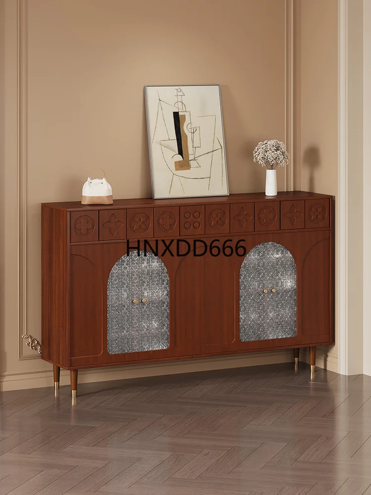 

Retro style shoe cabinet home entrance against the wall large capacity