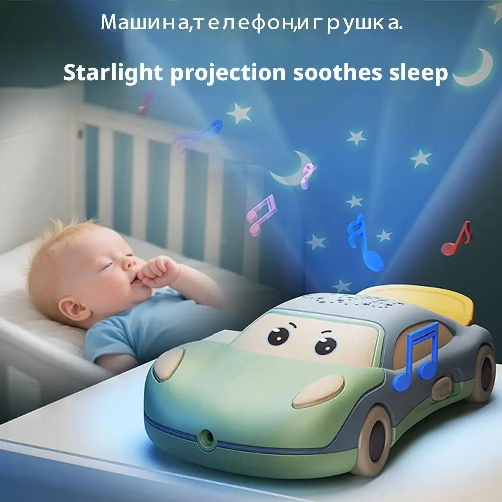 子供向けインタラクティブ音楽玩具早期教育ストーリーモバイル携帯電話玩具音楽子供用電話機投影漫画 L9C2