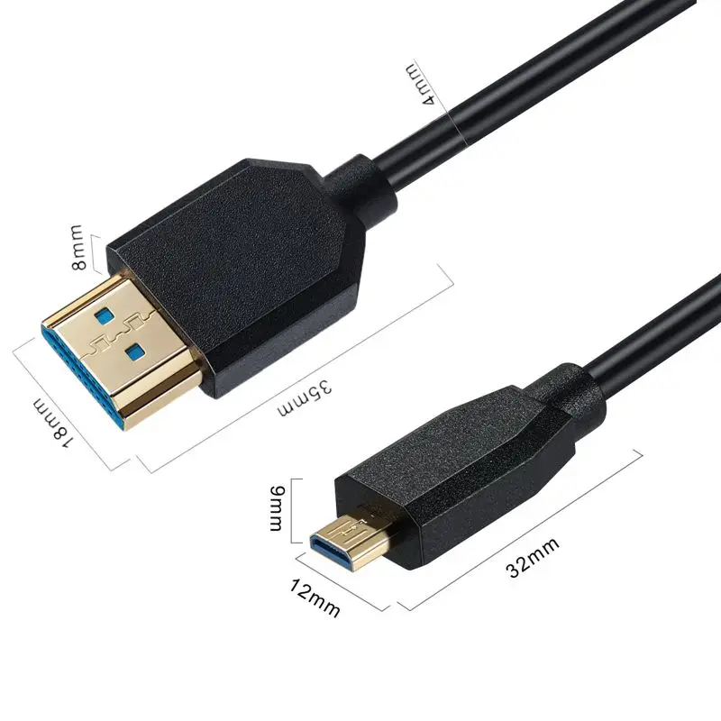 1.2m 8K 60Hz Spring Telescopic Cable Version 2.1 Micro HDMI Compatible to HDMI Compatible Cable Digital Camera Camera HD