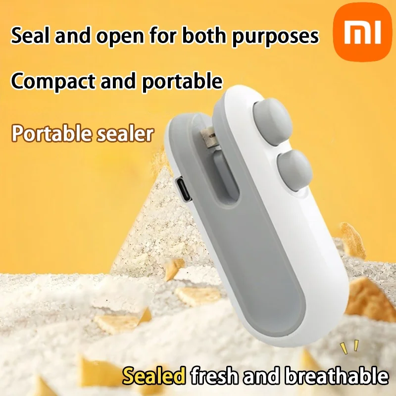 Xiaomi Mini Mesin Penyegel Tas Panas Tas Penyegel Paket Portabel Tas Penyegel Makanan Plastik Penyegel Genggam Paket Makanan HeatSealer