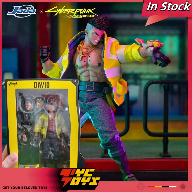 TYCTOYS en stock, figuras de acción originales de Jada Toys Cyberpunk: Edgerunners 2077, muñeca móvil de David y Lucy, juguetes para niños, regalo