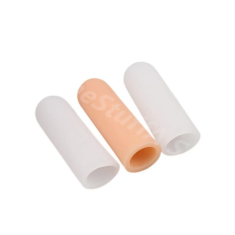 Silicone Gel Tube Hand Bandage Finger Protector Pain Relief Thumb Cap Anti-slip Finger Cover Fingertip for Hamburger Pizza Food