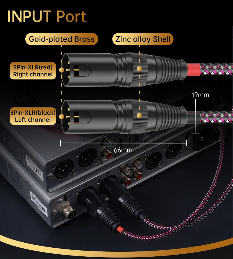 Serost Moon HiFi-Kabel Stereo auf Dual 3-Pin XLR Balance-Buchse 3,5mm 4,4mm 6,5mm OCC Einkristallkupfer für Musikplayer-Lautsprecher – Detail 7