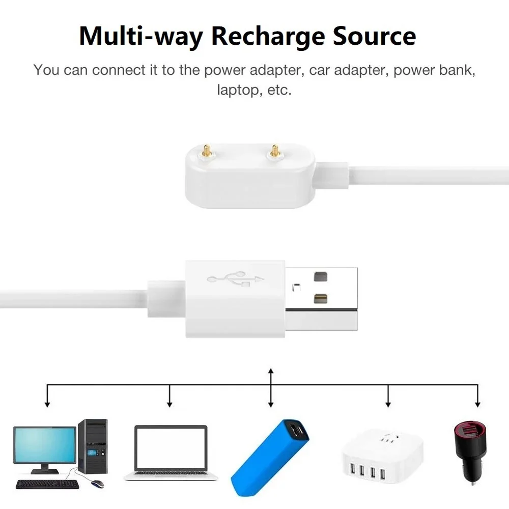 100cm / 3.28ft USB Charger Charging Cable for Huawei Band 9/8/7/6 Honor Band 6 Huawei Watch Fit / Fit 2 Charger