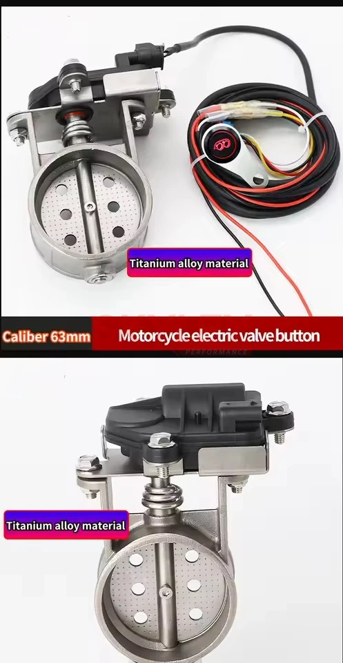 51 60 63 mm stainless steel valve exhaust pipe system for motorcycle locomotive sound electronic switch button control new box