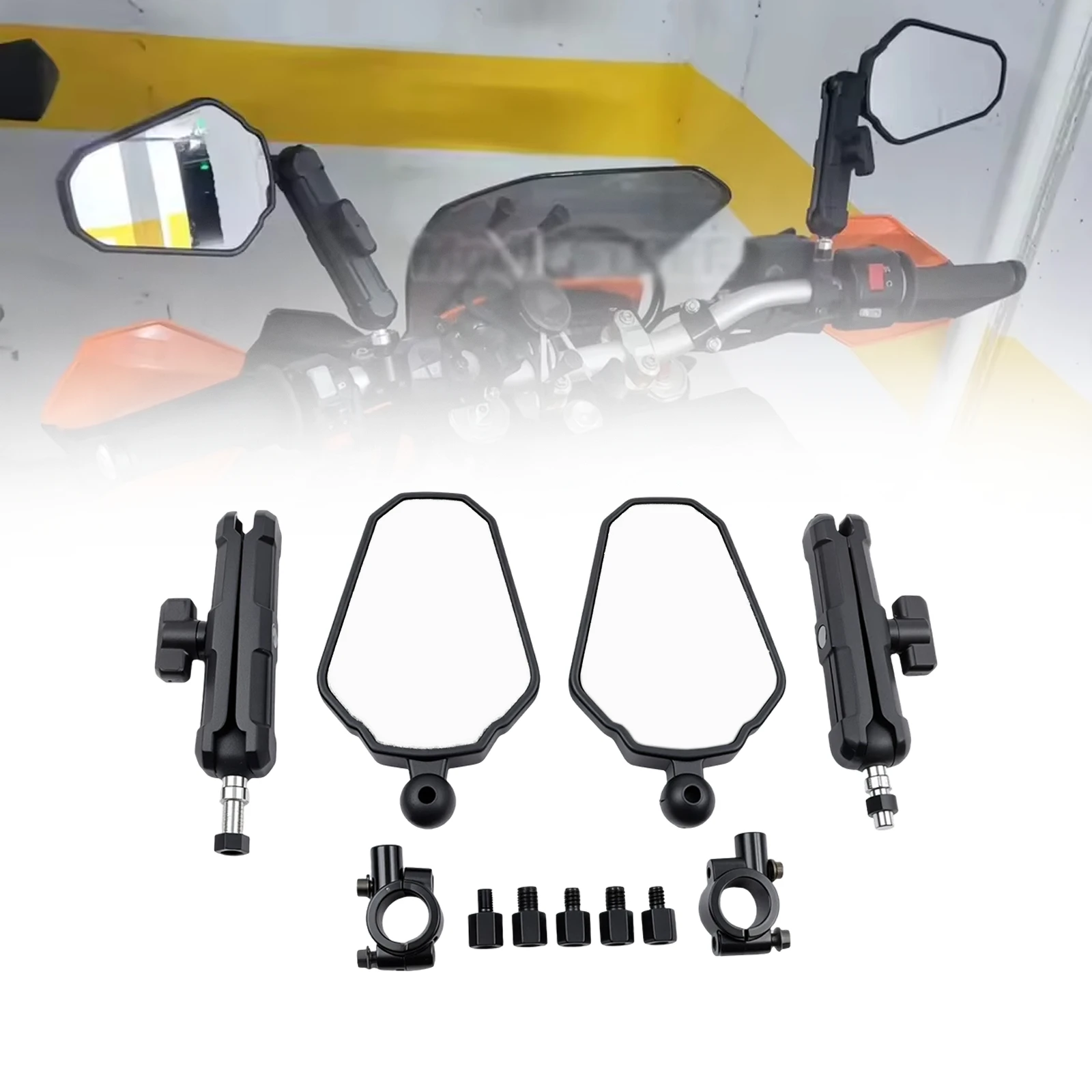 

M8 M10 Motorcycle Rear View Mirror 360 Degree Foldable Universal For Kove 450 Rally ADV150 Scooter ATV Dirt Bike