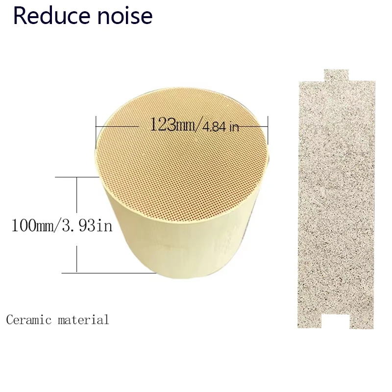 

Керамический глушитель 123*100 мм, 400 cpsi, керамический выхлопной шум с керамической подложкой в системе выхлопного двигателя