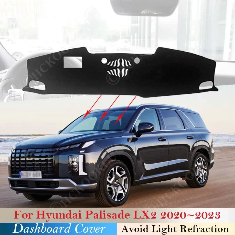 

Коврик для приборной панели, ковер для Hyundai Palisade LX2 2020 ~ 2023 2021 2022, солнцезащитный козырек, накидка, одеяло, антисолнцезащитная наклейка на автомобиль