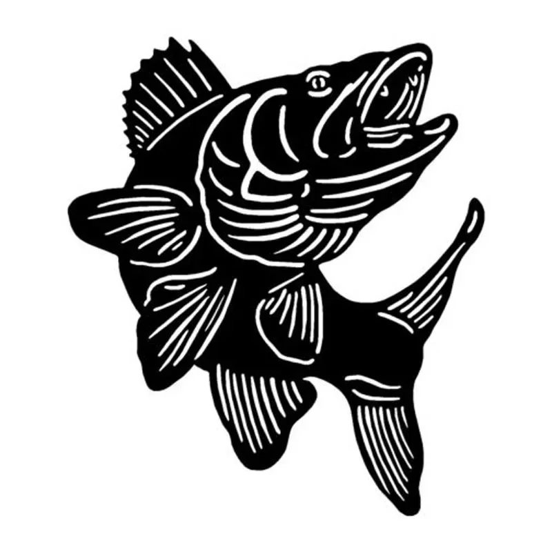 

Car Stickers Interesting Corneal Fishing Car Decoration Accessories Decal Ideas Apply To Various Models Black/white, 18cm*16cm