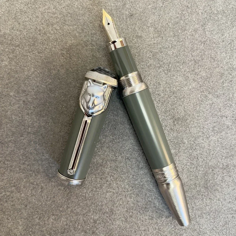 

Роскошная шариковая ручка mb Writer Signature Edition Rudyard Kipling, канцелярские принадлежности с тиснением головы волка, дизайнерская ручка