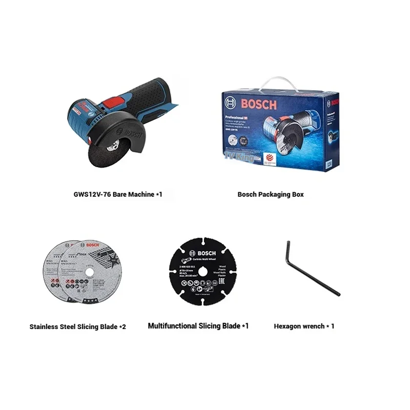 Bosch GWS 12V-76 12V Brushless Angle Grinder 76mm Cordless Lithium-Ion Grinder Professional view 4