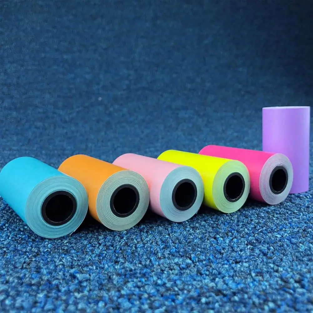 1 Roll Photo Printing Sticker Durable Self-adhesive Thermal Sticker Colorful Thermal Sticker for Office 57*30mm