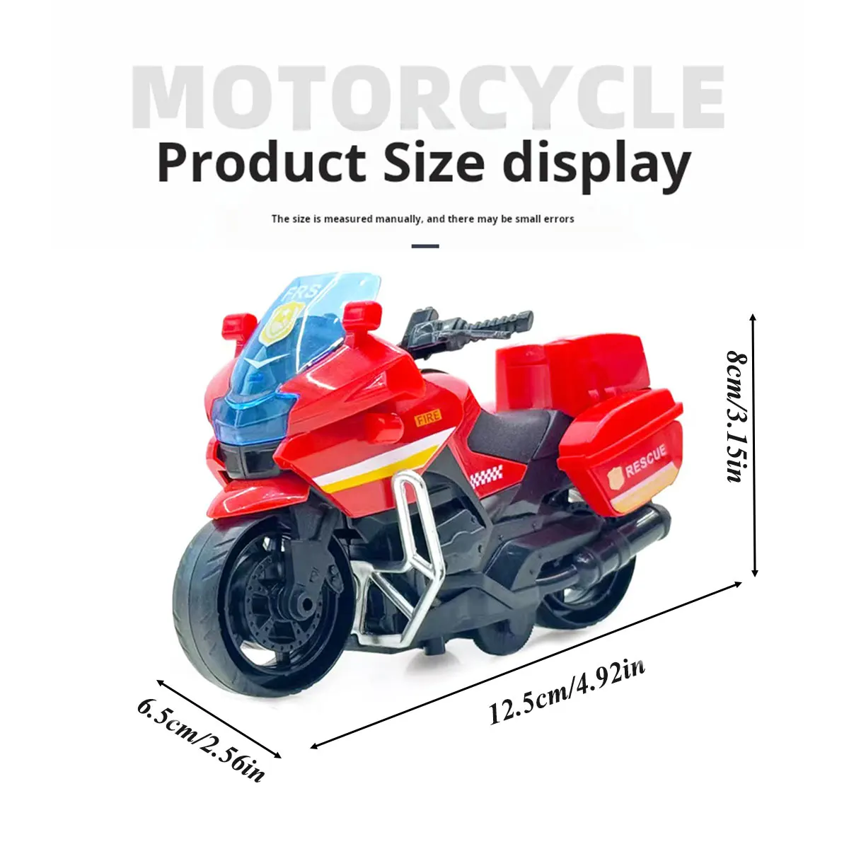 1Pc Children Inertia Motorcycle Fire Boys Play Car Toy Dinosaur City Service Motorcycle Random Body Patter or Color Vehicle Gift