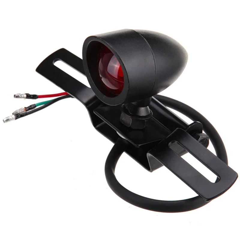 

12V Universal Retro Motorcycle Rear Tail Brake Stop Light Lamp License Plate Mount Moto Signal Lamp Accessory