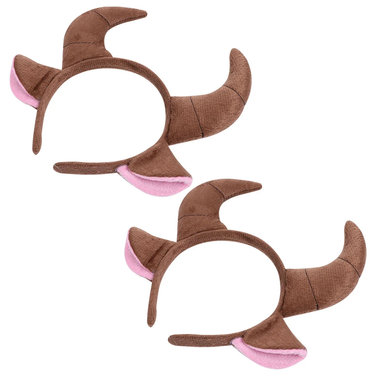 Animal Headband Horn Headpiece Headdress Headwear Cosplay Bull Ears Hair for Halloween Costumes