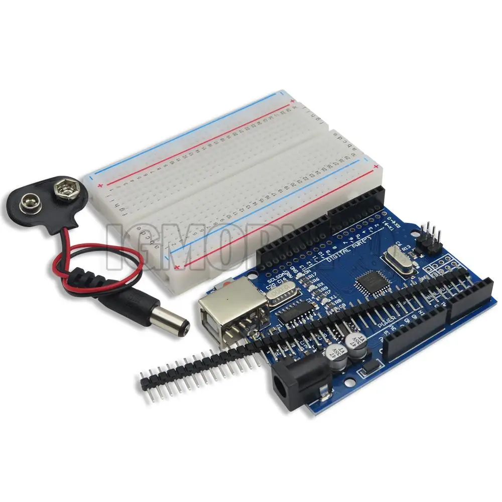 1/Set Starter Kit for arduino Uno R3 - Bundle of Breadboard Jumper Wires USB Cable and 9V Battery Connector School Education Lab