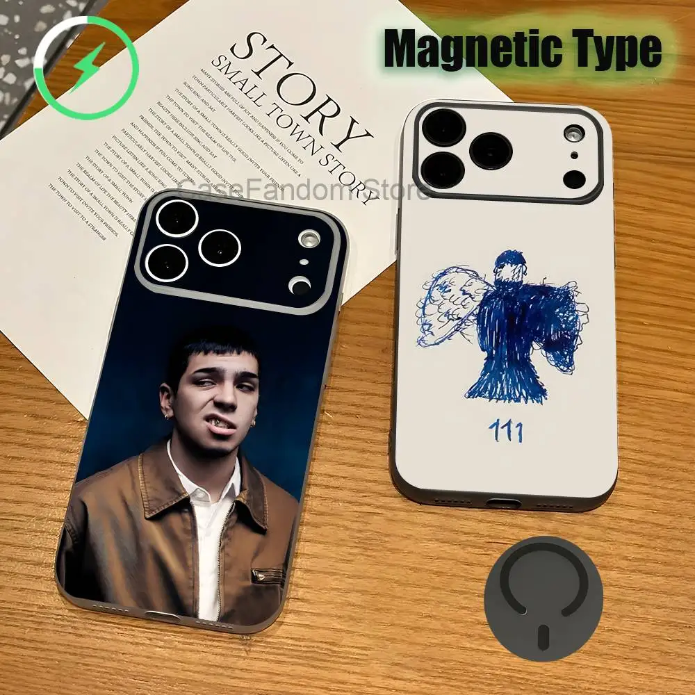

M-Milo J La Vida Era Mas For iPhone 17,16,15,14,13,12,11,Pro,Max,Plus Transparent gray Phone Case Magnetic Wireless Charging