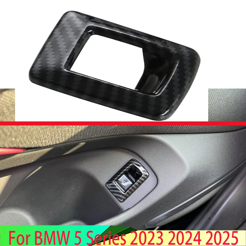 

For BMW 5 Series 2023 2024 2025 Car Accessories Carbon Fiber Style Tail door cover Switch Button Control Panel Cover Trim Bezel