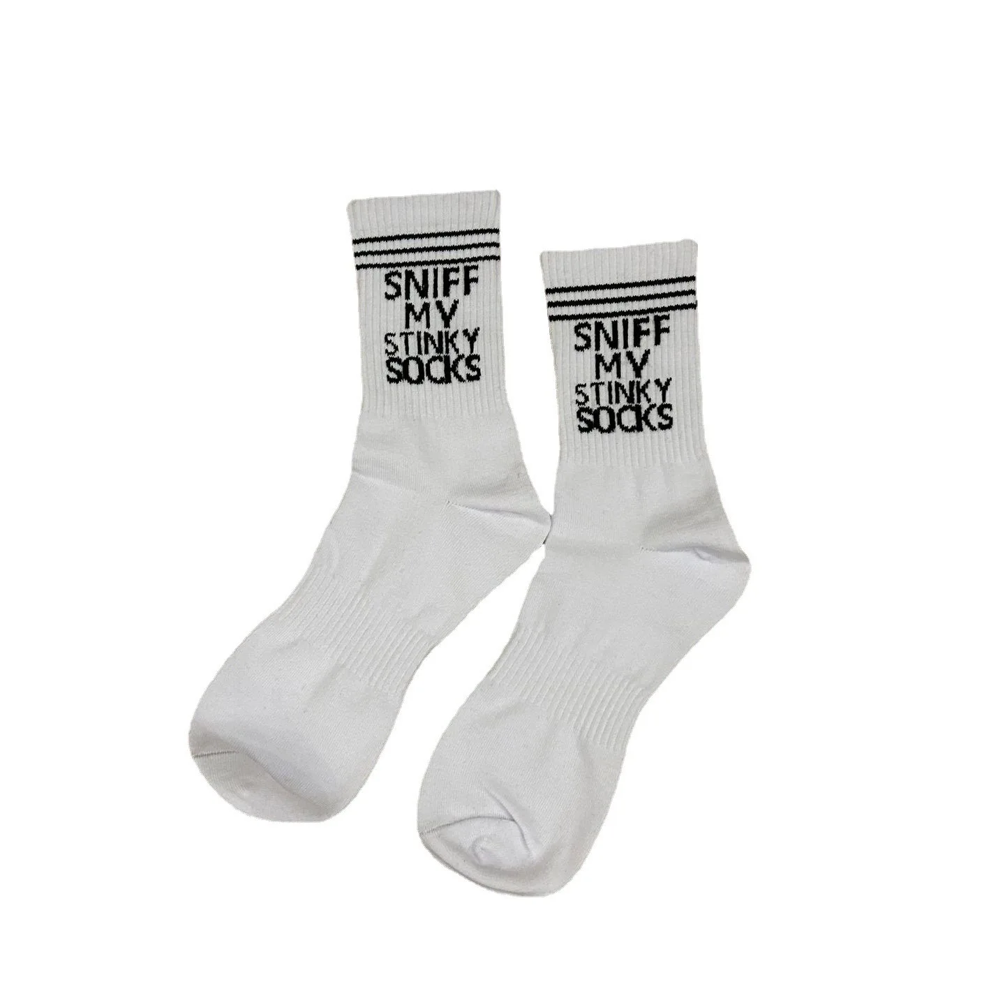 1pair Fashion White Unique Design words Socks Sexy Gay Men Cotton Socks Comfortable